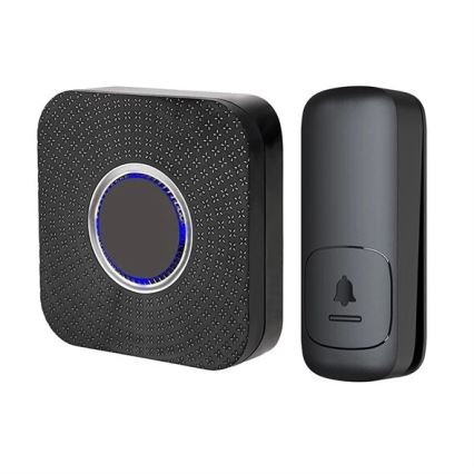Timbre inalámbrico cinético 230V negro