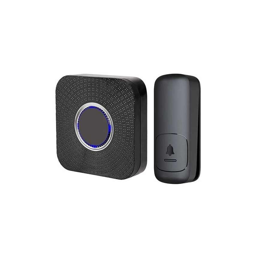 Timbre inalámbrico cinético 230V negro