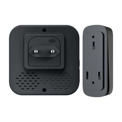 Timbre inalámbrico cinético 230V negro
