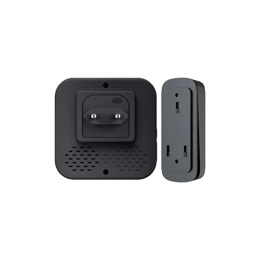 Timbre inalámbrico cinético 230V negro