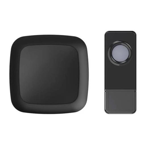 Timbre inalámbrico con enchufe integrado 230V/1xA23 IP55 negro
