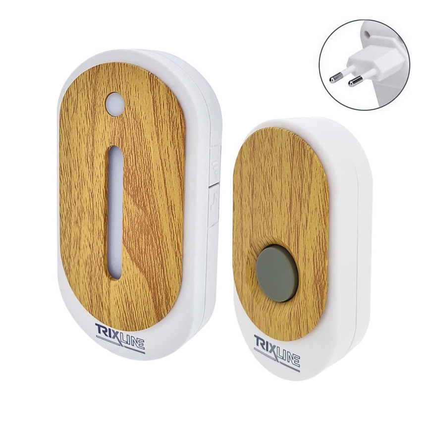 Timbre inalámbrico con enchufe integrado BELL 230V + 1x23A marrón