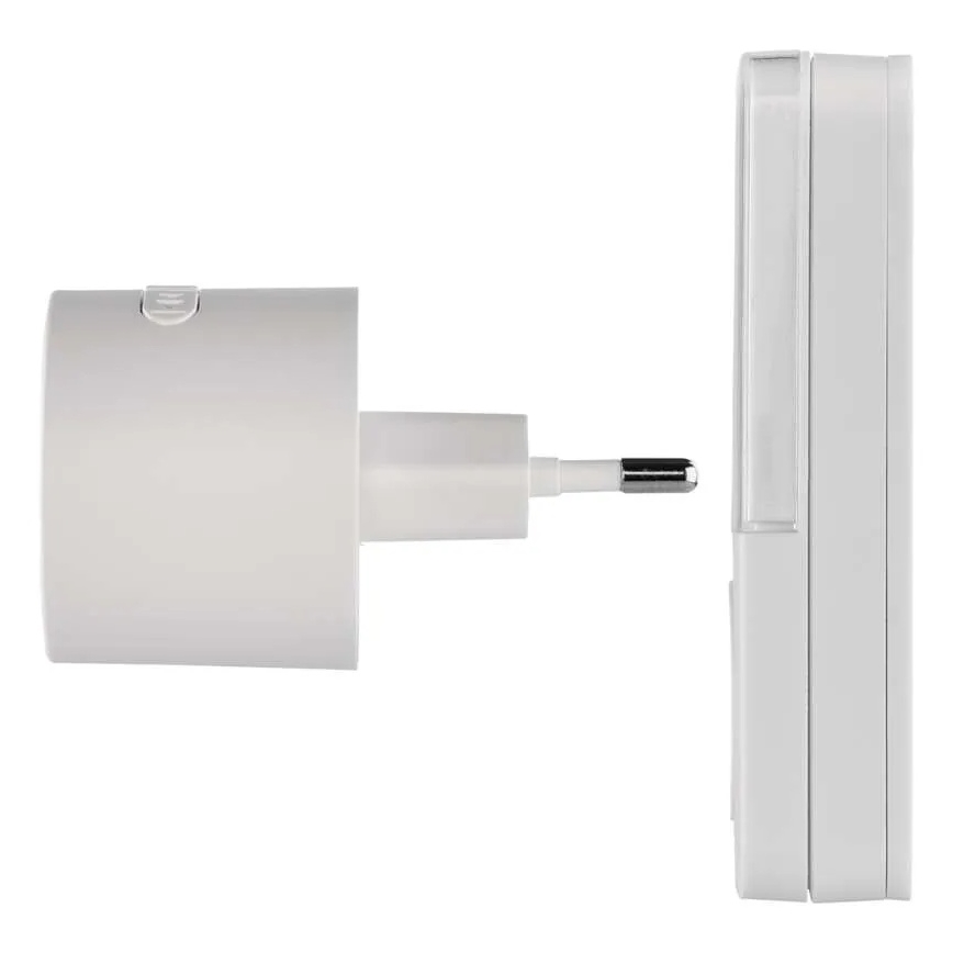 Timbre inalámbrico enchufable 230 V + 1x CR2032, blanco
