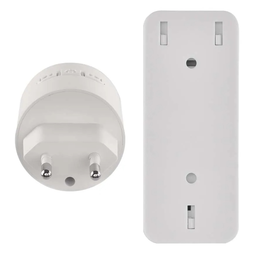 Timbre inalámbrico enchufable 230 V + 1x CR2032, blanco