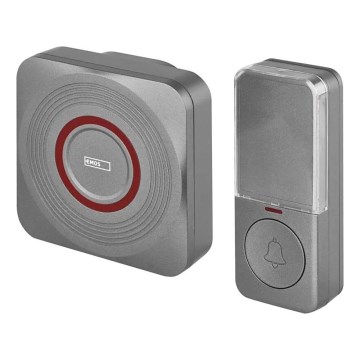 Timbre inalámbrico enchufable GoSmart 230V + 1x CR2032 gris Wi-Fi