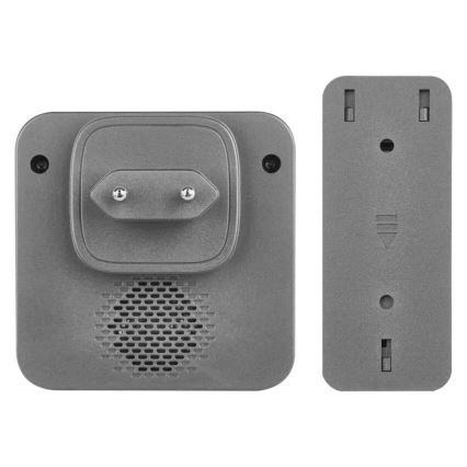 Timbre inalámbrico enchufable GoSmart 230V + 1x CR2032 gris Wi-Fi