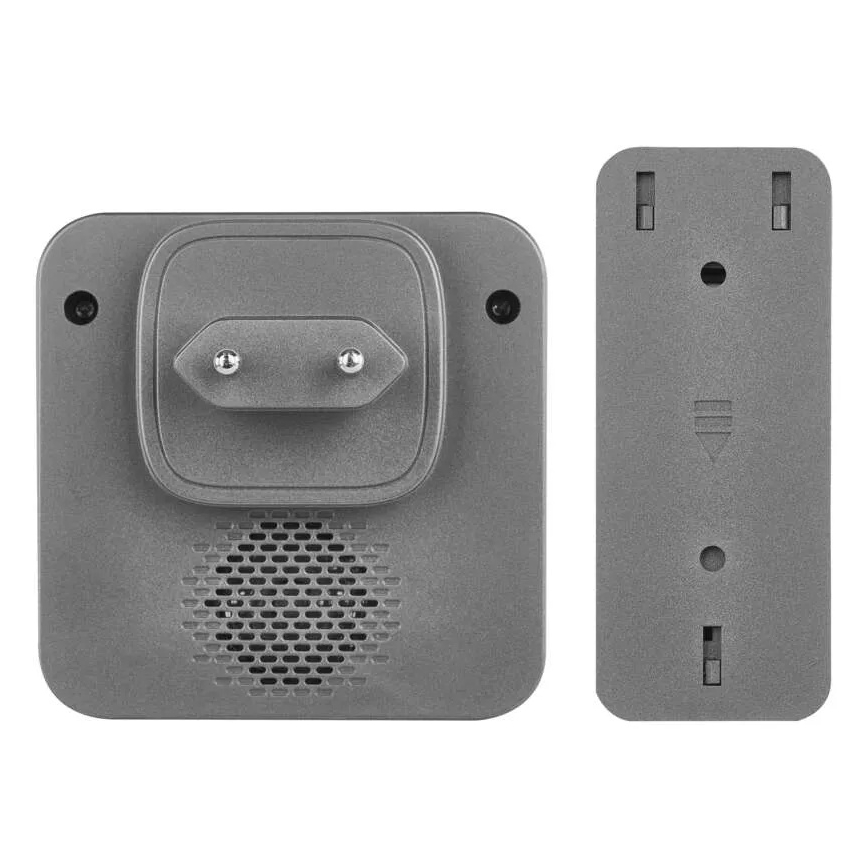 Timbre inalámbrico enchufable GoSmart 230V + 1x CR2032 gris Wi-Fi