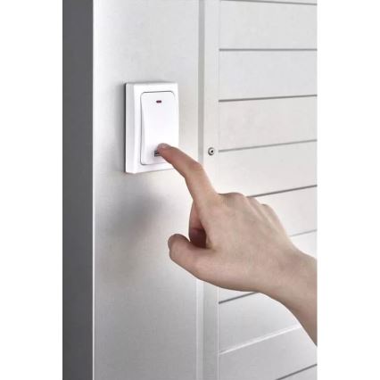 Timbre inalámbrico para enchufes 230V IP44 blanco