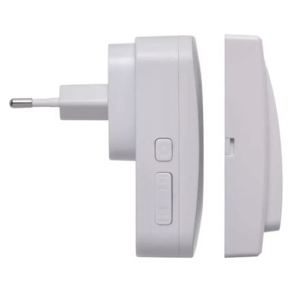Timbre inalámbrico para enchufes 230V IP44 blanco