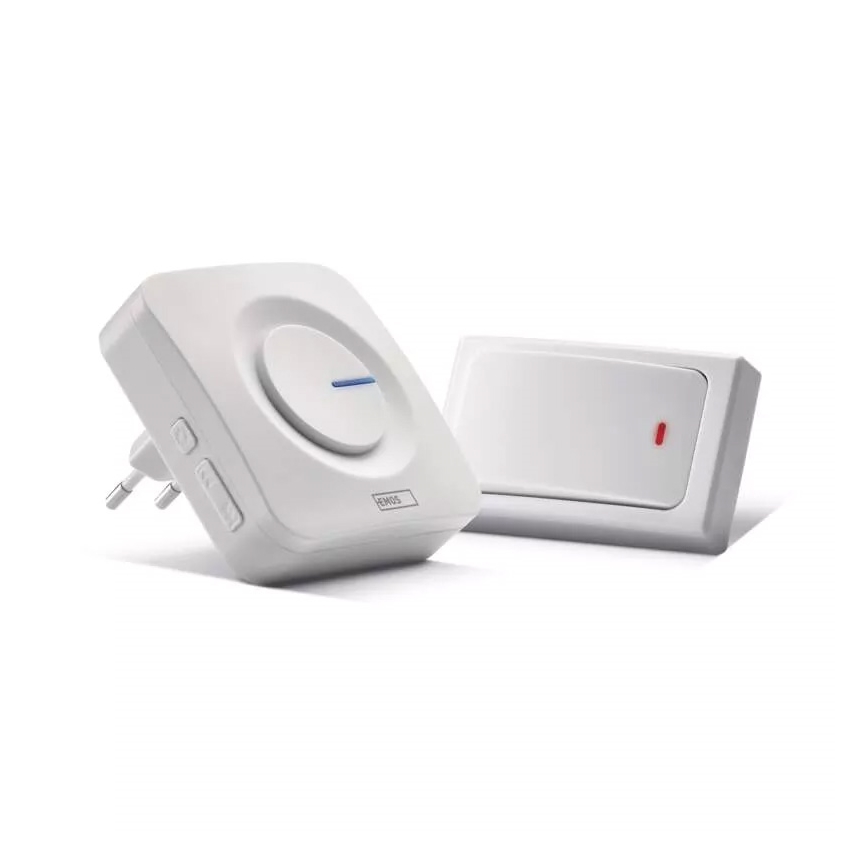 Timbre inalámbrico para enchufes 230V IP44 blanco