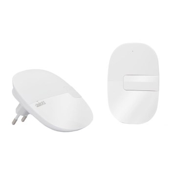 Timbre inalámbrico para toma de corriente 230V blanco