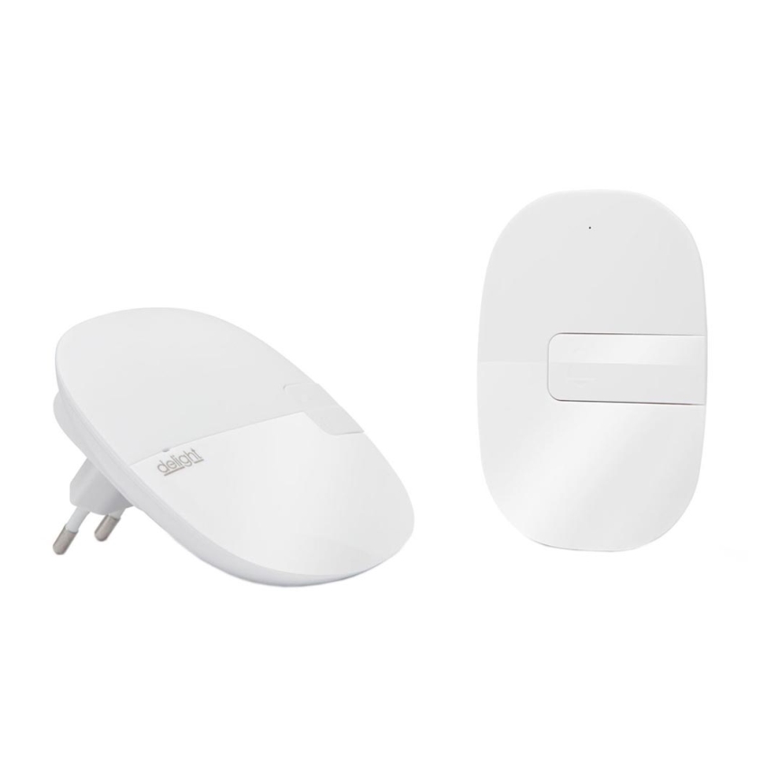 Timbre inalámbrico para toma de corriente 230V blanco