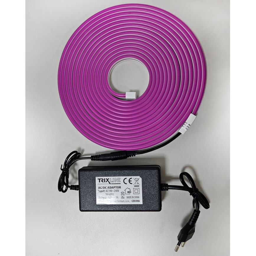 Tira flexible LED NEON LED/10W/230V 5 m IP65 púrpura
