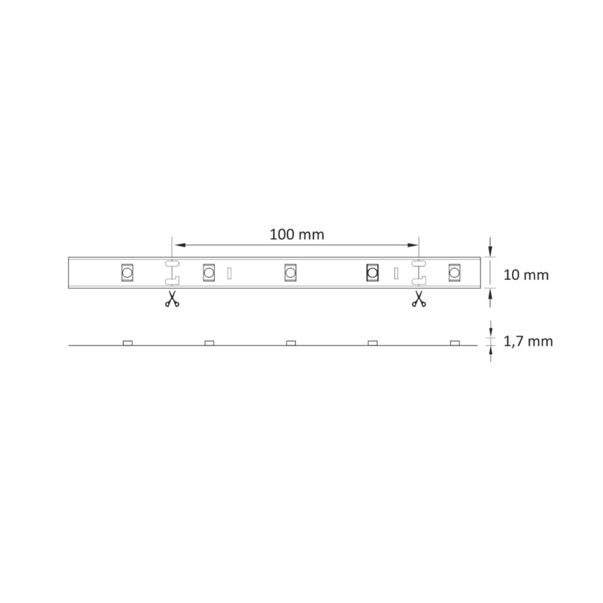 Tira LED RGB regulable 5m LED/18W/12V IP20 + CR