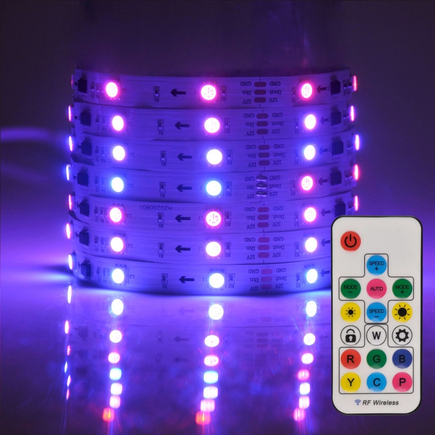 Tira LED RGB regulable MAGIC 2 m LED/12W/230V + mando a distancia