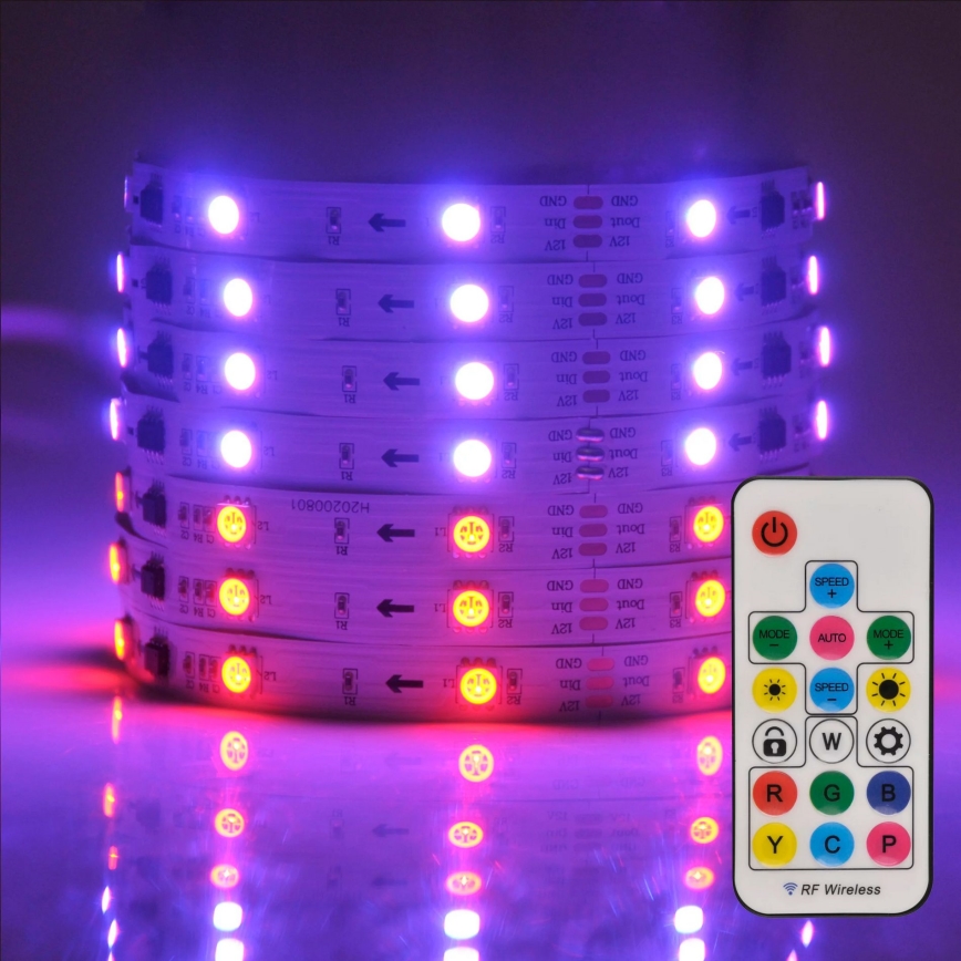 Tira LED RGB regulable MAGIC 2 m LED/12W/230V + mando a distancia