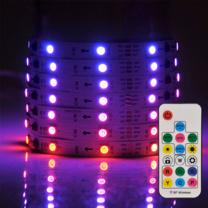 Tira LED RGB regulable MAGIC 2 m LED/12W/230V + mando a distancia