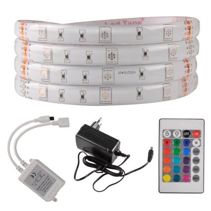 Tira LED RGB regulable para exteriores 5m LED/14W/12V IP65 + CR