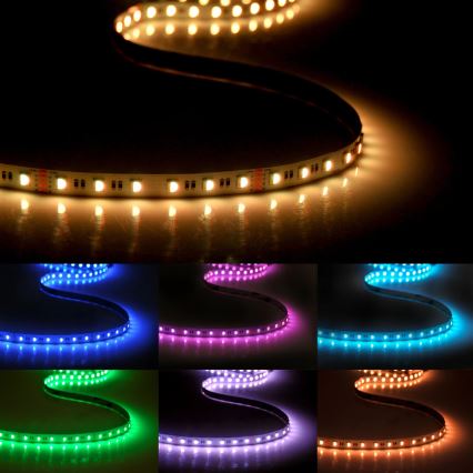 Tira LED RGBW regulable 3m LED/22W/24/230V + mando a distancia