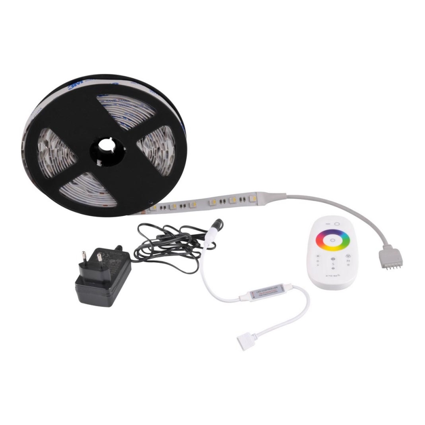 Tira LED RGBW regulable 3m LED/22W/24/230V + mando a distancia