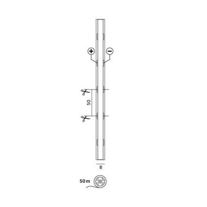 Tira LED TRAMO LED/500W/24V 50 m 4000K