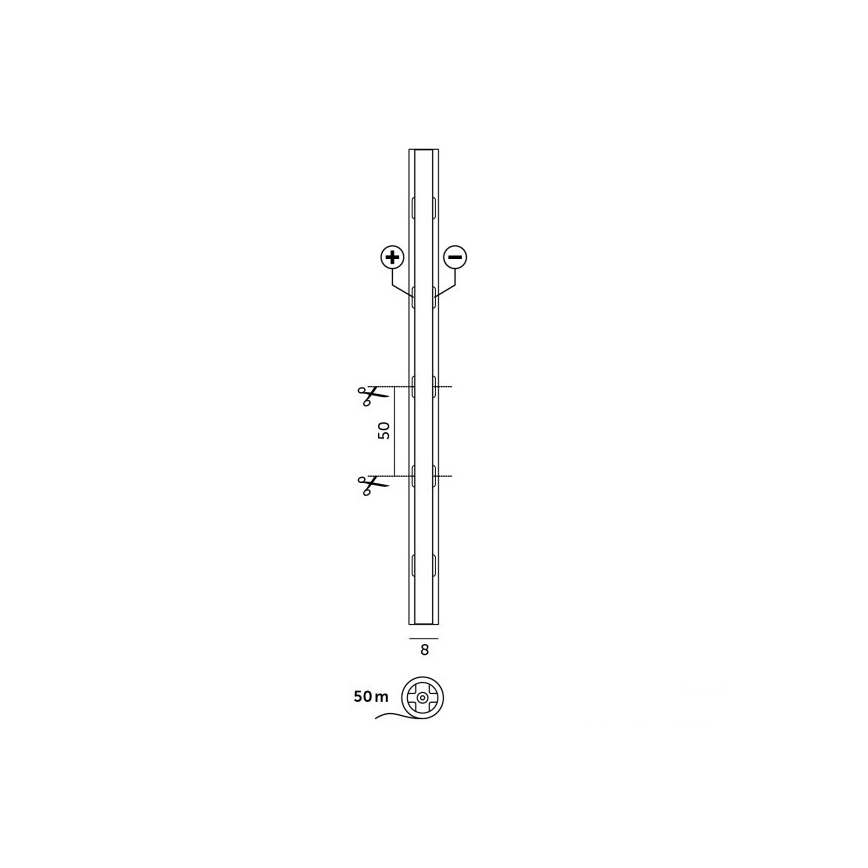 Tira LED TRAMO LED/500W/24V 50 m 4000K