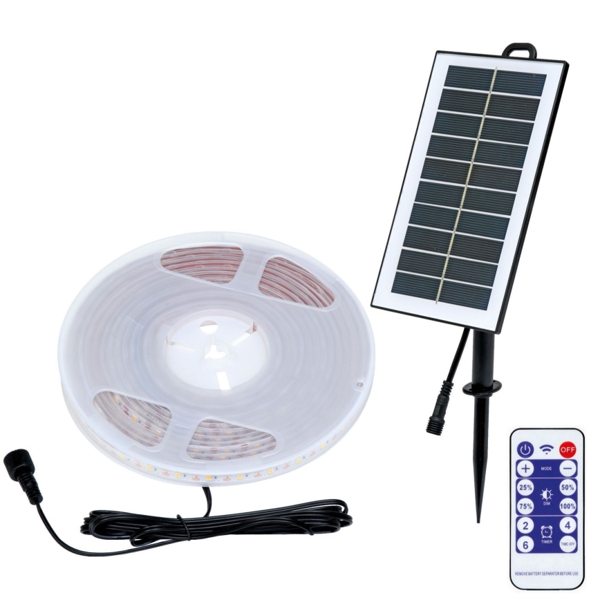Tira solar LED 3,7V 2400 mAh 5m IP65