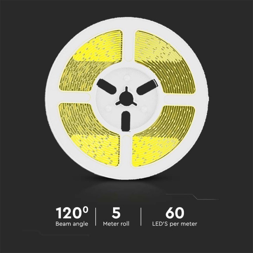 Tira solar LED regulable LED/1,2W/3,7V 4000K IP67 5m + mando a distancia