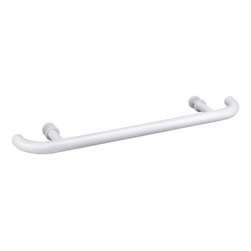 Tirador de puerta 70x4 cm, acero inoxidable/blanco