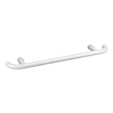 Tirador de puerta 80x4 cm acero inoxidable/blanco
