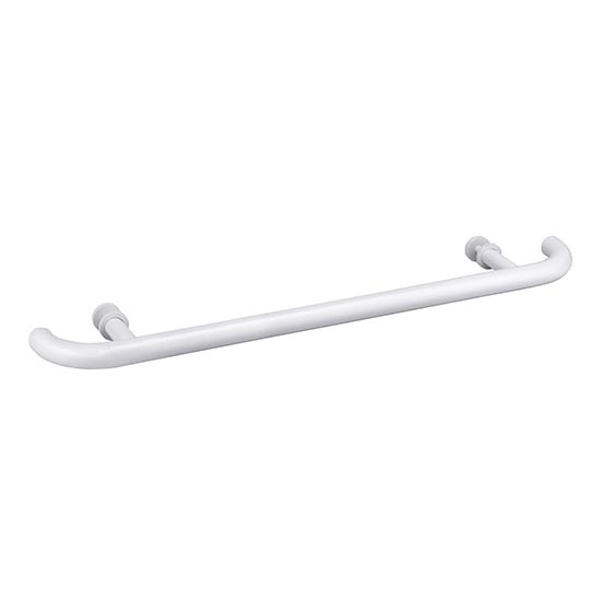 Tirador de puerta 80x4 cm acero inoxidable/blanco
