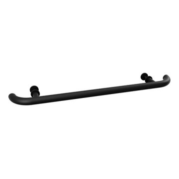 Tirador de puerta 80x4 cm acero inoxidable/negro
