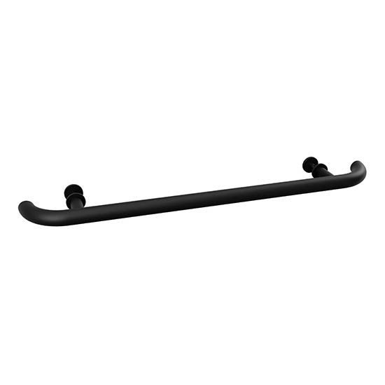Tirador de puerta 80x4 cm acero inoxidable/negro