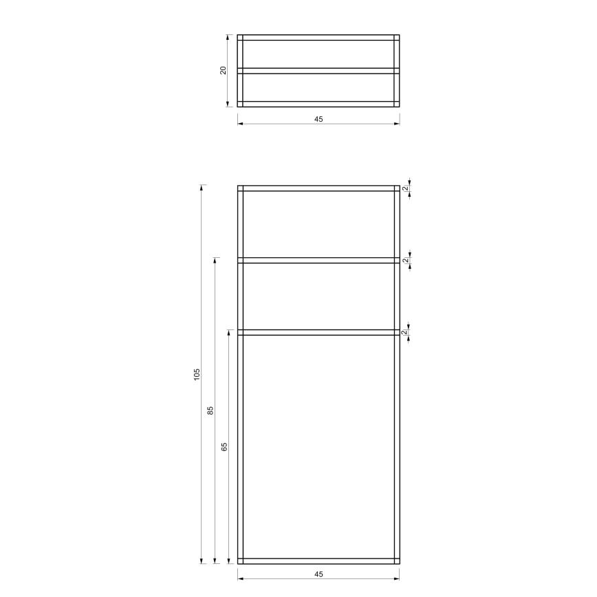 Toallero 105x45 cm negro