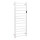 Toallero 45x132 cm acero inoxidable/blanco