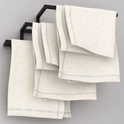 Toallero de pared 19x58 cm negro