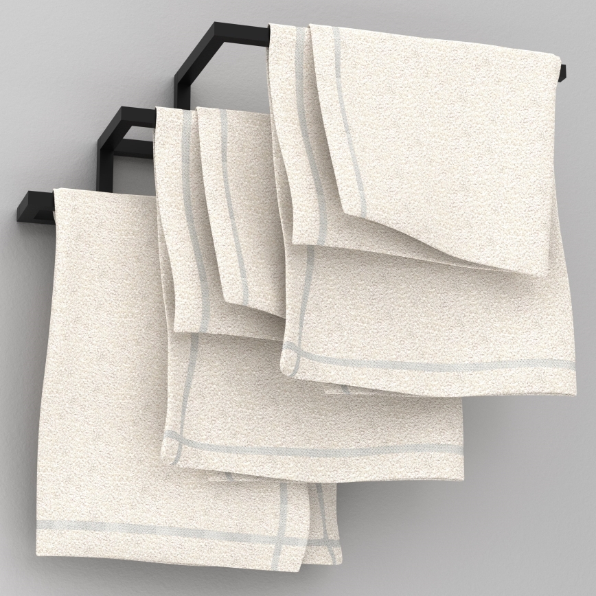 Toallero de pared 19x58 cm negro