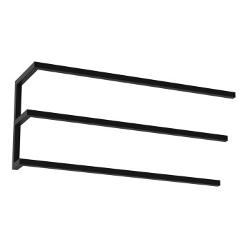 Toallero de pared 25x60 cm negro