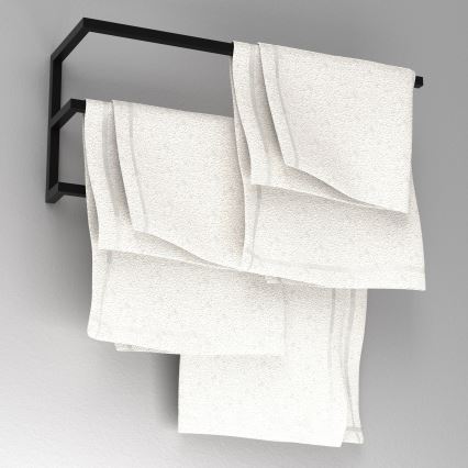 Toallero de pared 25x60 cm negro