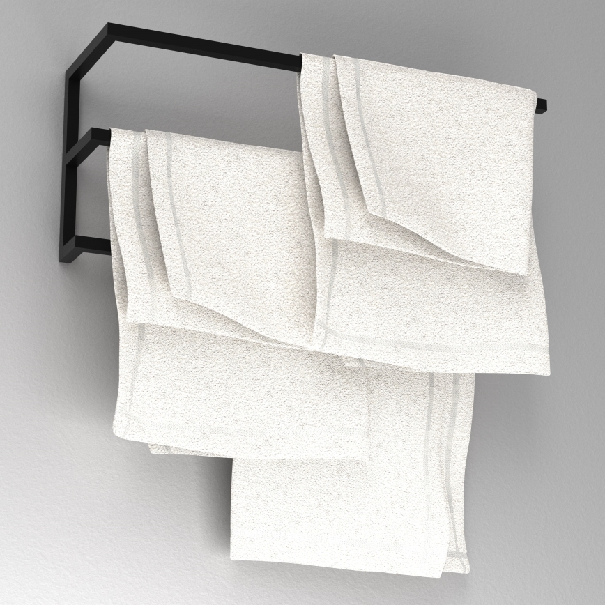 Toallero de pared 25x60 cm negro