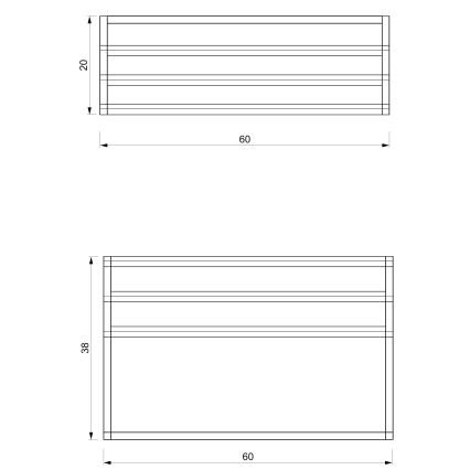 Toallero de pared 37x60 cm negro