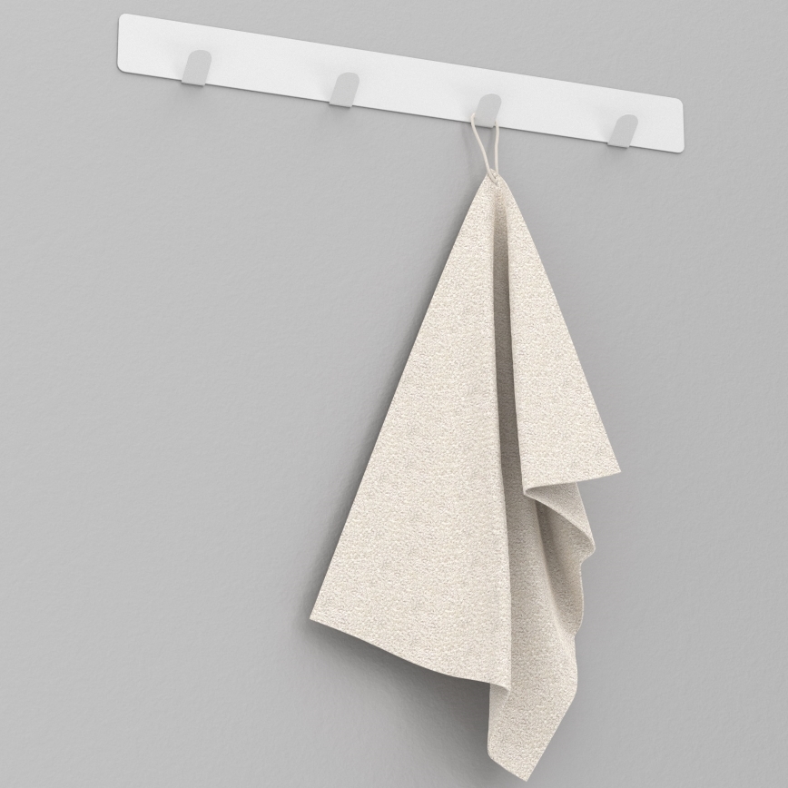 Toallero de pared 40 cm blanco