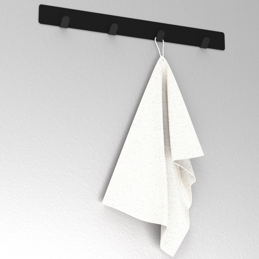 Toallero de pared 40 cm negro