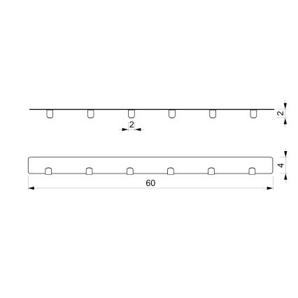 Toallero de pared 60 cm blanco