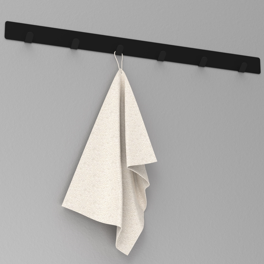 Toallero de pared 60 cm negro