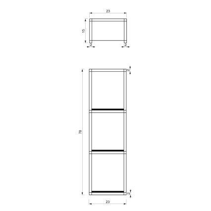 Toallero de pared 78x23 cm blanco