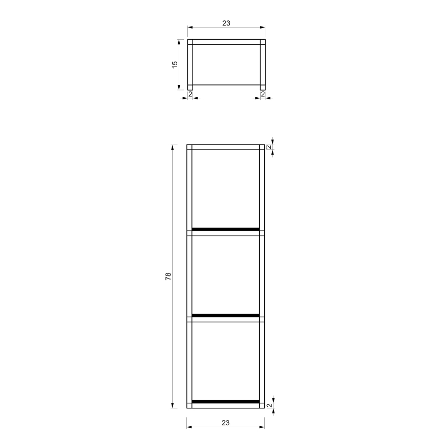 Toallero de pared 78x23 cm blanco
