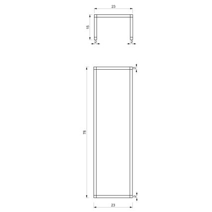 Toallero de pared 78x23 cm negro