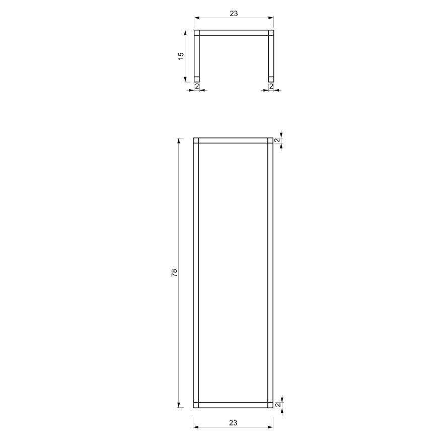Toallero de pared 78x23 cm negro