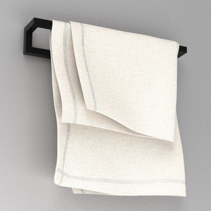 Toallero de pared 7x40 cm negro